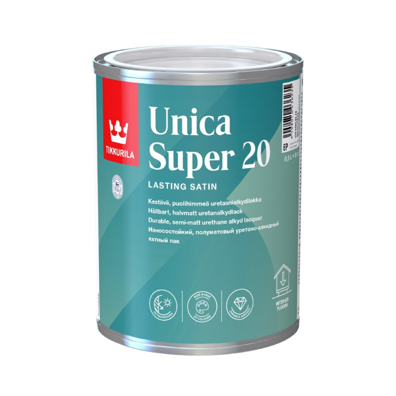 Lac pentru iahturi alchid-uretanic Tikkurila Unica Super 20 semimat 9L
