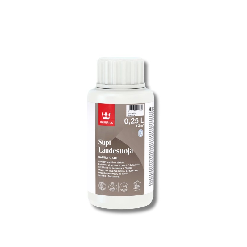 Масло для полок сауны Tikkurila Supi Laudesuoja, бесцветное 0,25л