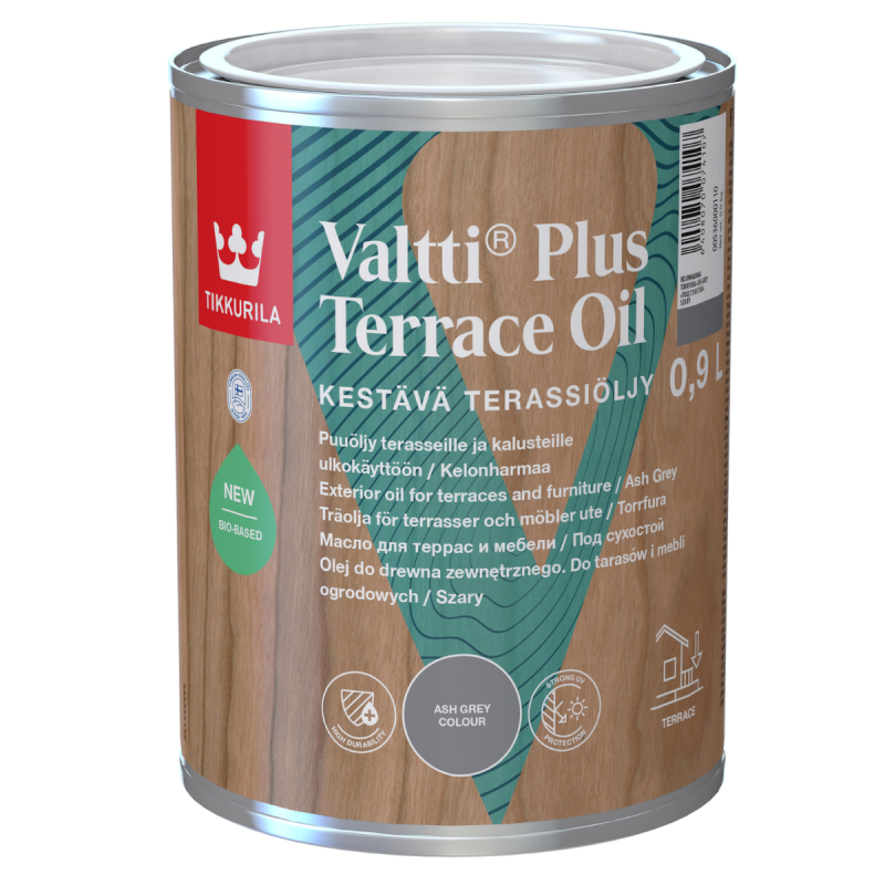 Масло для древесины Tikkurila Valtti Plus Terrace Oil пепельно-серый 0,9л