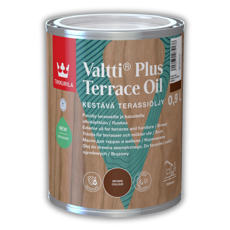 Масло для древесины Tikkurila Valtti Plus Terrace Oil коричневый 0,9л