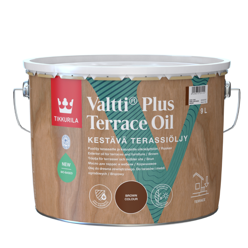 Масло для древесины Tikkurila Valtti Plus Terrace Oil коричневый 9л