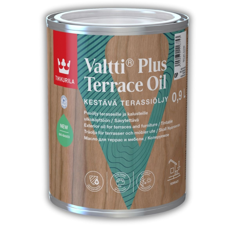 Масло для древесины Tikkurila Valtti Plus Terrace Oil (прозрач. База) 0,9л