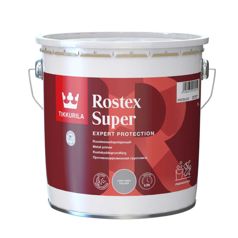 Grund alchidic anticoroziv Tikkurila Rostex Super sur-deschis 3L