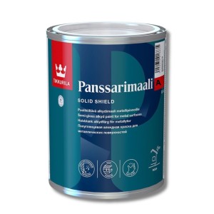 Vopsea alchidică, de exterior, pentru metal Panssarimaali (baza A) semilucios 0,9L