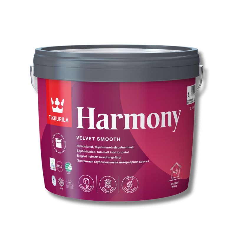 Краска интерьерная Tikkurila Harmony глубокоматовая (база A), 2,7л