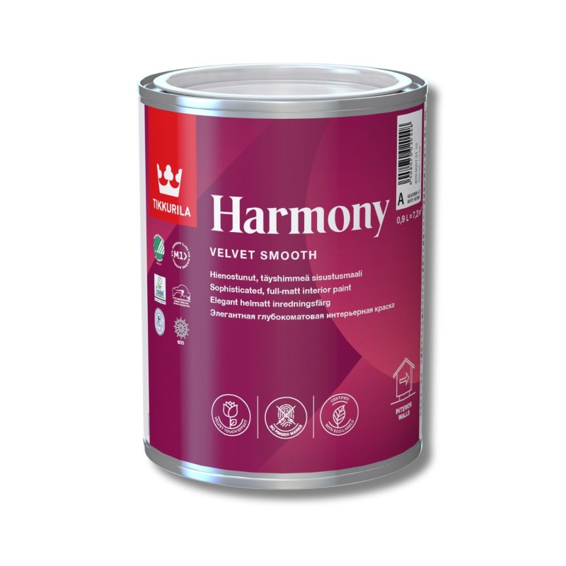 Краска интерьерная Tikkurila Harmony глубокоматовая (база С), 0,9л