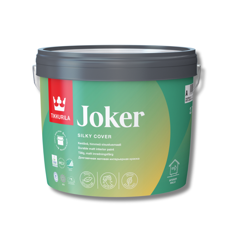 Краска интерьерная Tikkurila Joker матовая (база A), 2,7л