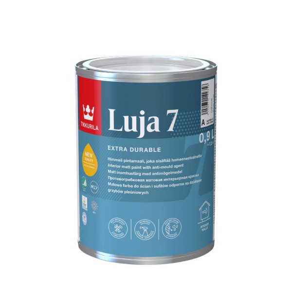 Vopsea interior încăperi umede Luja 7 mat (baza A) 0,9L