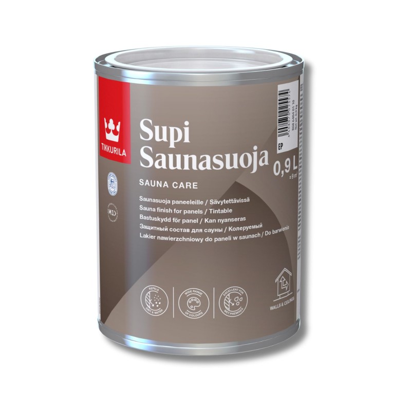 Защитный состав для сауны Tikkurila Supi Saunasuoja (база EP), 0,9л