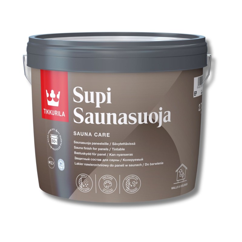 Soluție de protecție pentru saună Tikkurila Supi Saunasuoja (baza EP) 2,7L