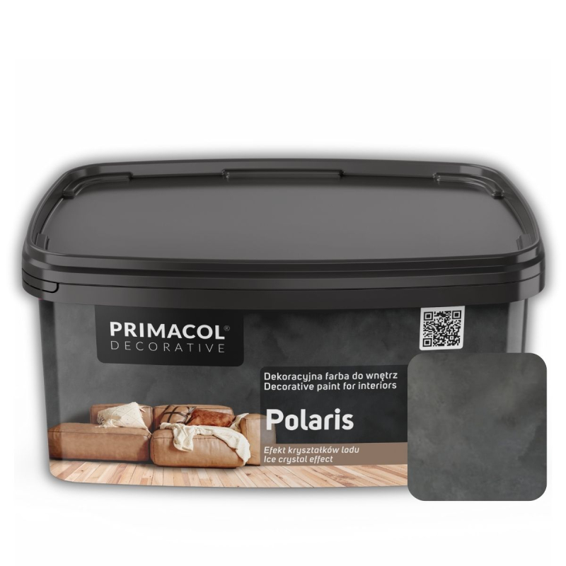 Vopsea decorativă Primacol Polaris 1L Black Carbon