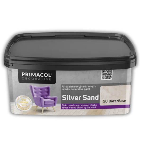 Vopsea decorativă Primacol Silver sand 3L base S0
