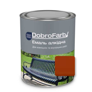 Email alchidic DobroFarb roșu-cafeniu 2,8 kg