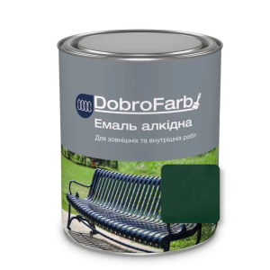 Email alchidic DobroFarb verde-închis 0,8 kg