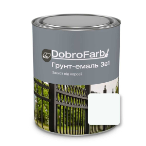 Грунт-эмаль DobroFarb 3 в 1 белая RAL 9003 2,8 кг