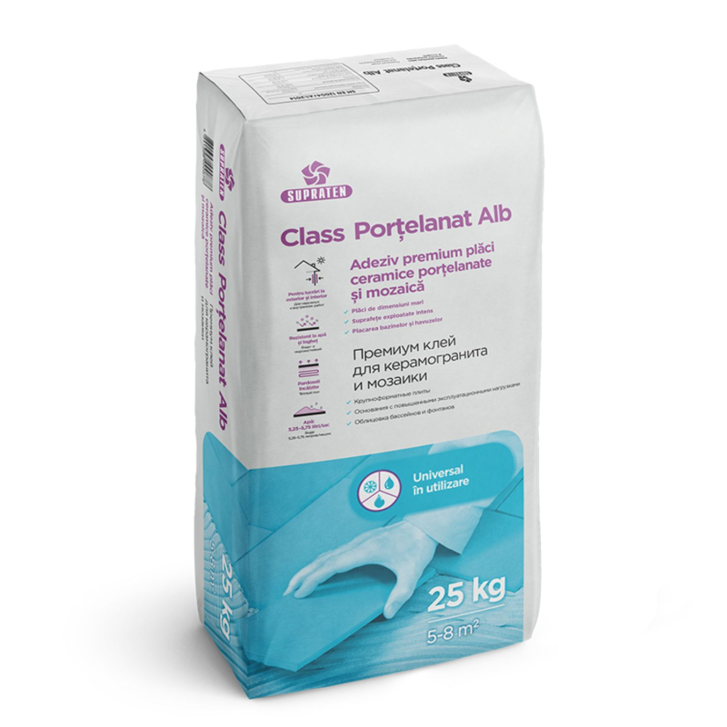 Клей Class Portelanat белый 25 кг