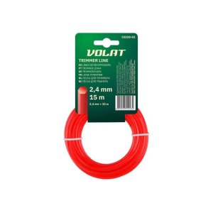 Леска для триммера 2,4мм х 15м шестигранное сечение Волат