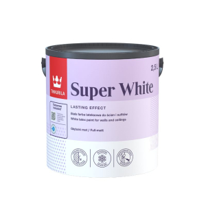 Vopsea interior, mat complet, super albă TIKKURILA SUPER WHITE 2,5L