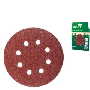 Roată abrazivă 125mm Р40 pentru lemn 8 găuri 10buc. Volat