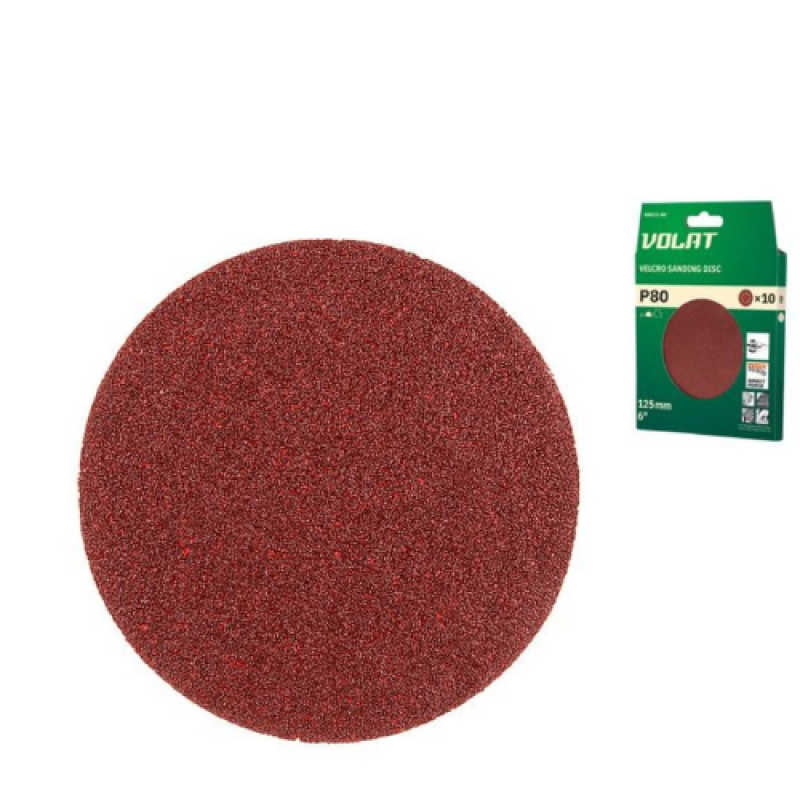 Roată abrazivă 125mm Р80 pentru lemn 10buc. Volat