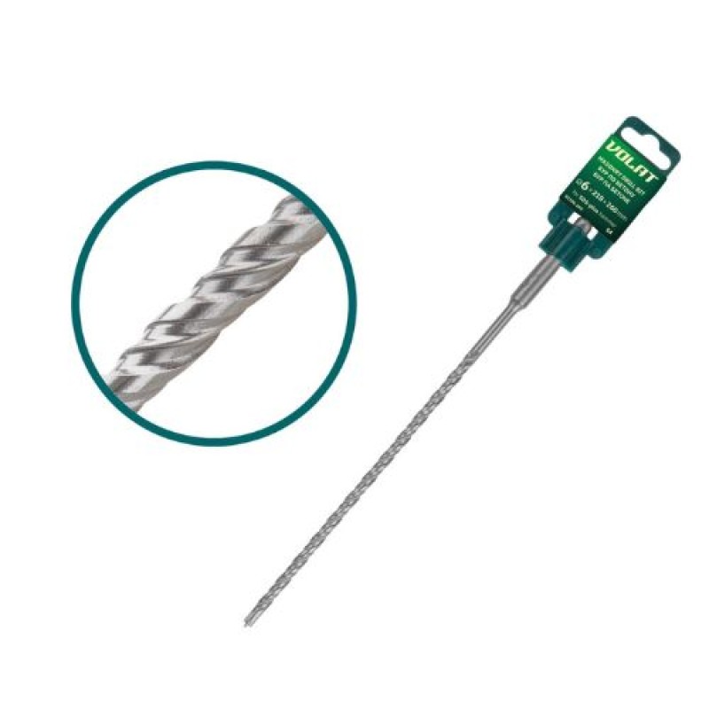 Бур (сверло) 6х210х260 мм SDS-plus S4 Волат (бур по бетону)