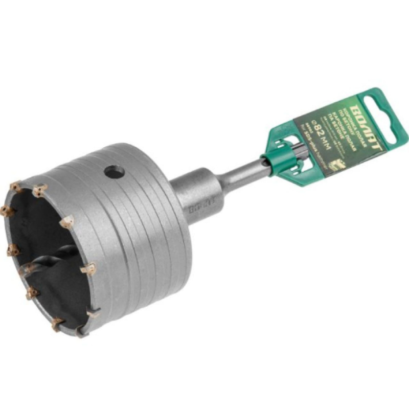 Коронка полая по бетону SDS+ d82мм Волат (сверло корончатое, коронка буровая)