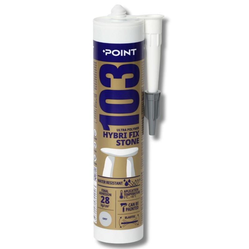 Клей-герметик Point 103 Камень, серый 290мл
