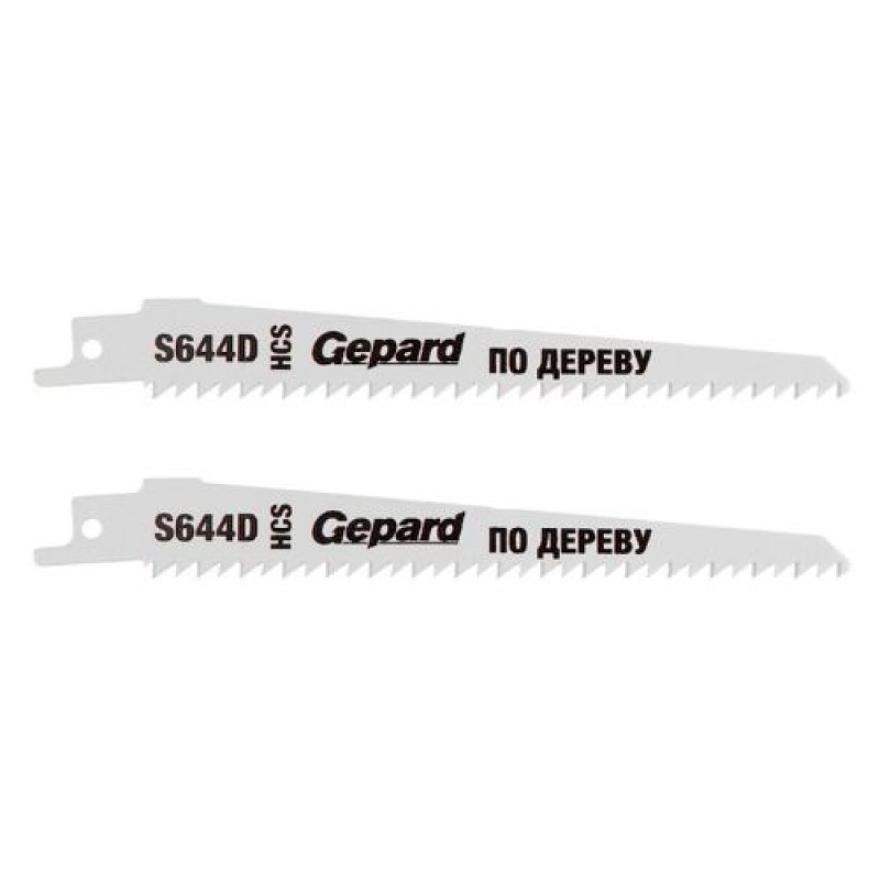 Пилка сабельная по дереву S644D (2 шт.) Gepard (полотно для сабельной пилы, пропил криволинейный, бы