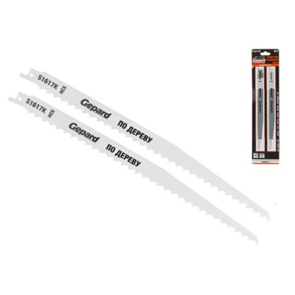 Fierestrău sabie pentru lemn (300mm/3tpi/HCS/S1617K/2 buc.) Gepard