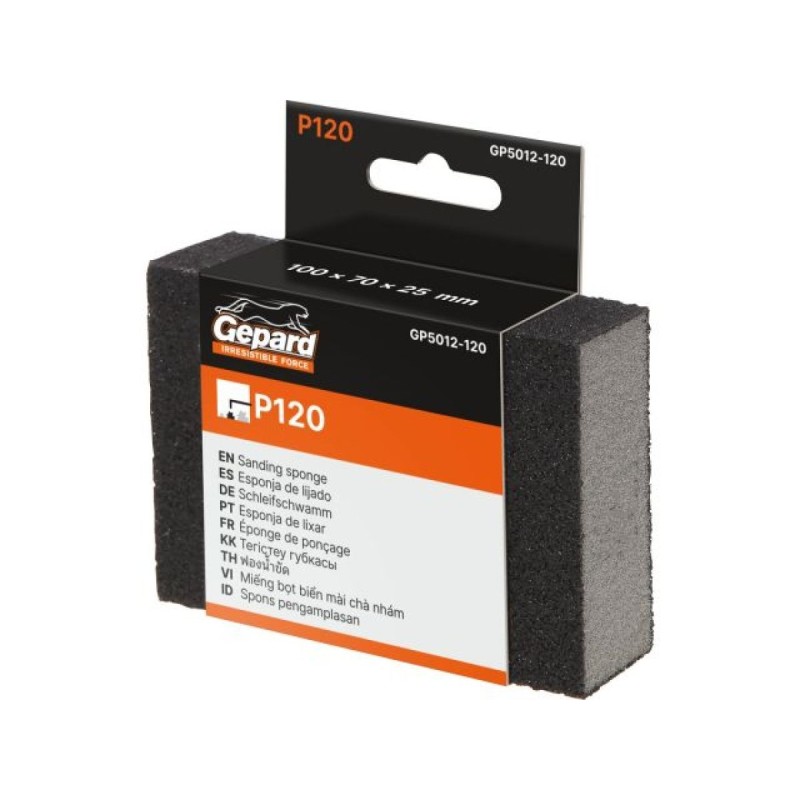 Губка абразивная 100х70х25мм Р120 Gepard  (для шлифования)