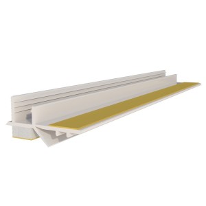 Profil din PVC cu plasă, autoadeziv alb pentru geam, 6 mm, 2,5m
