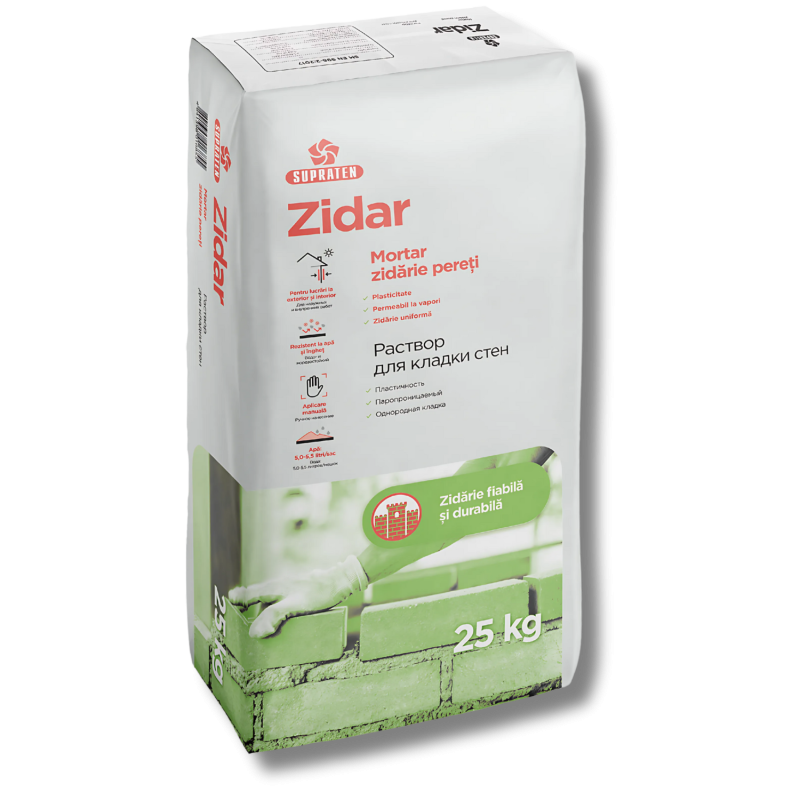 Mortar de zidărie Zidar, gri 25 kg