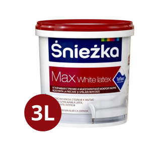 Краска Sniezka Max White Latex, 3л