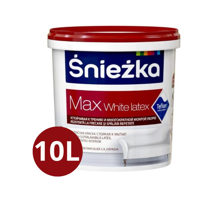 Краска Sniezka Max White Latex, 10л