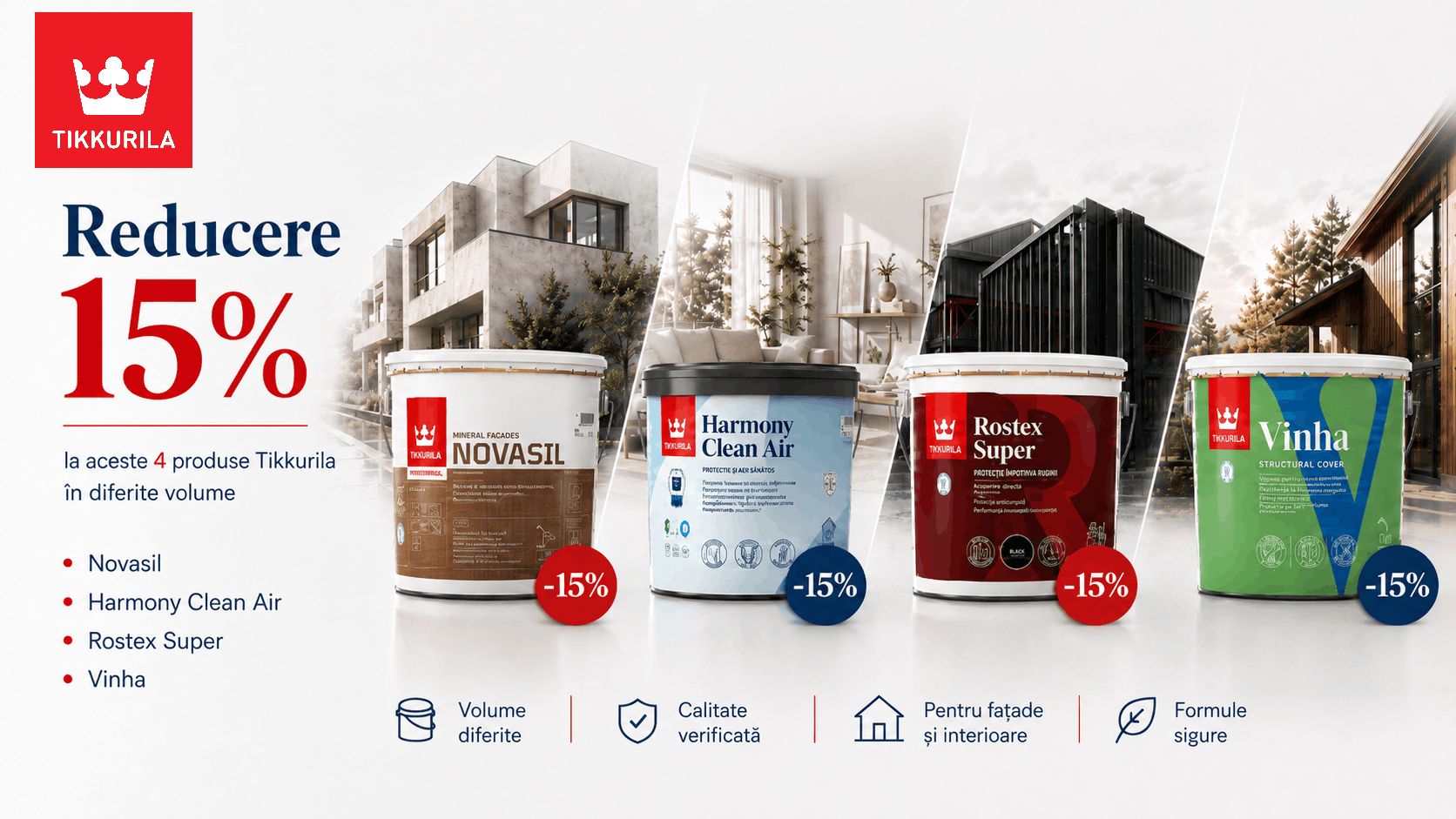 Promotie Tikkurila Moldova -15% reducere