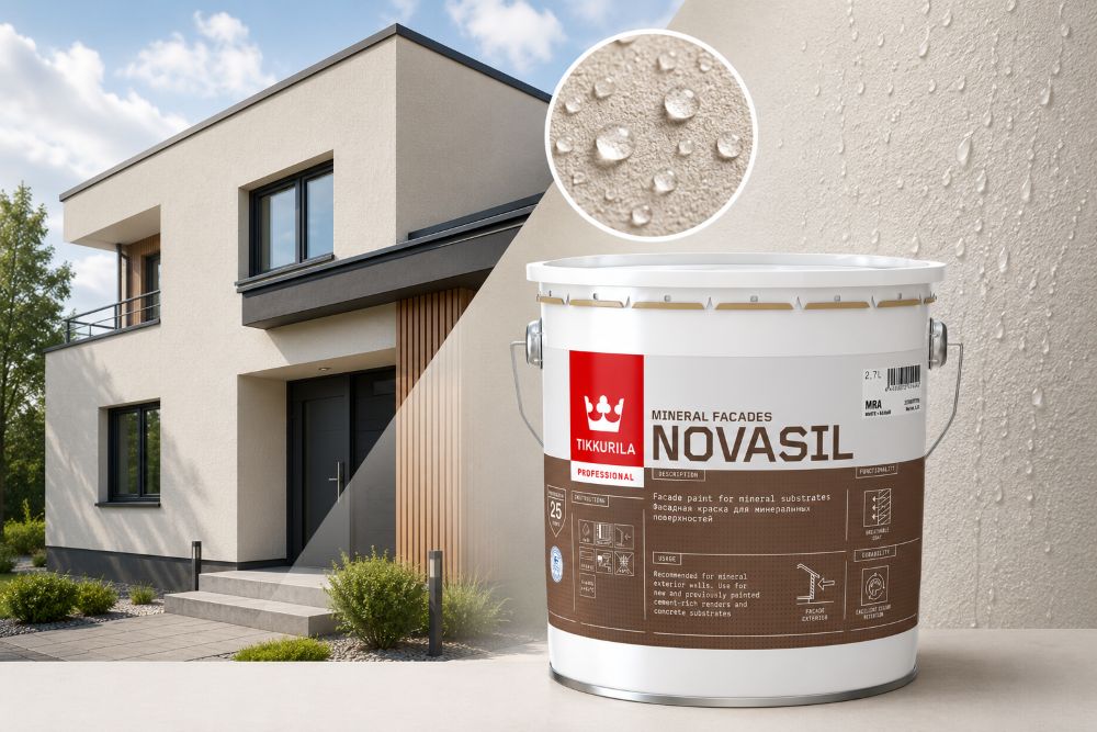 Novasil от бренда  Tikkurila для фасада в Молдове