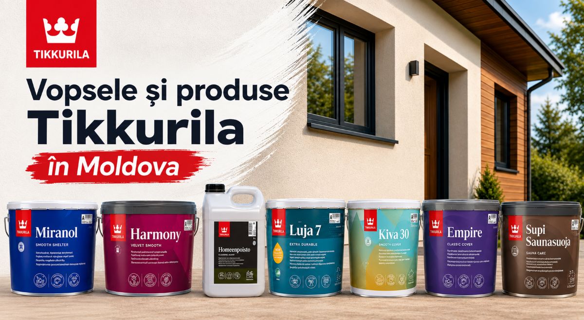 Vopsele și produse Tikkurila în Moldova Vopsele și produse Tikkurila în Moldova – gamă pentru interior și exterior