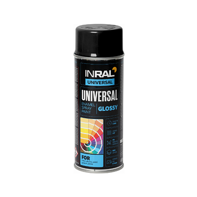  Vopsea InRAL UNIVERSAL negru lucios (RAL 9017), 400 ml online magazin Super Ștefan