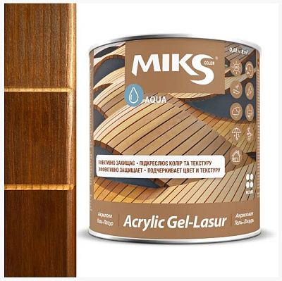  Gel-lazur acrilic MIKS COLOR palisandru,  0,8l online magazin Super Ștefan