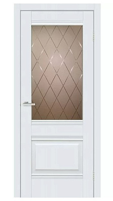  Ușa de interior Valensia 1.1 Doors. Alb Silk Matt cu sticla bronz. (700, 800 x 2000 x 40 mm) online magazin Super Ștefan