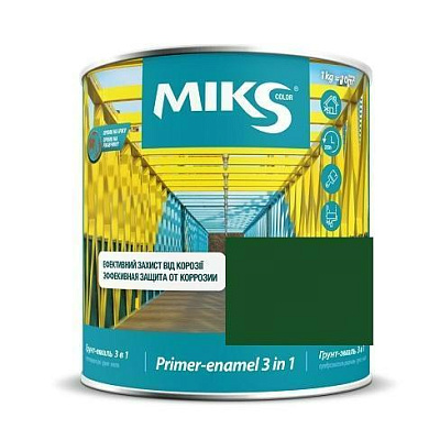  Grund-email 3 în 1 ”MIKS COLOR” verde (RAL 6005), 2,3kg online magazin Super Ștefan