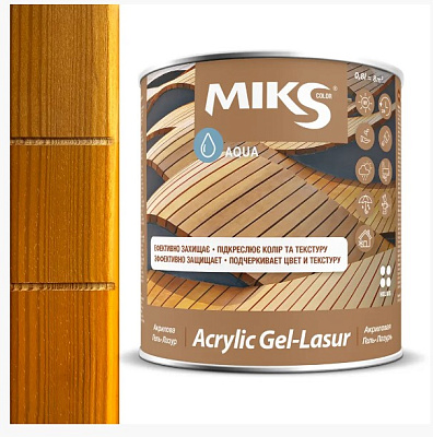  Gel-lazur acrilic MIKS COLOR  pin,  0,8l online magazin Super Ștefan