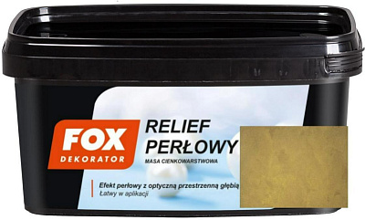  Acoperire decorativa RELIEF PERLOWY FOX - GOLD 1kg online magazin Super Ștefan