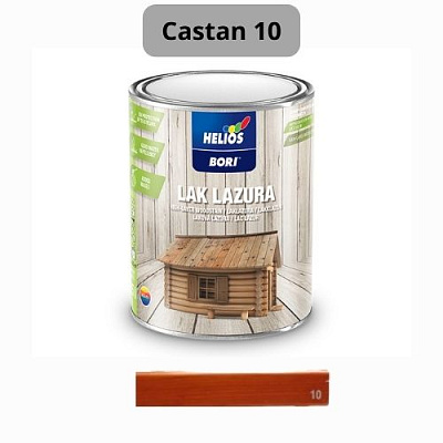  Lac lazur cu ceara pentru lemn HELIOS BORI (castan 10) 0,75L online magazin Super Ștefan