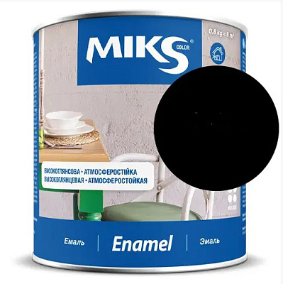  Email alchidic Miks Color negru mat, 0,8kg online magazin Super Ștefan