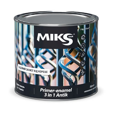  Grund-email 3 în 1 Antik ”MIKS COLOR” silver (baza); 0,75l online magazin Super Ștefan