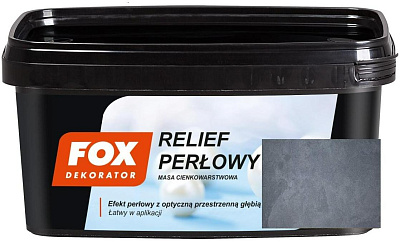  Acoperire decorativa RELIEF PERLOWY FOX - GREY 1kg online magazin Super Ștefan