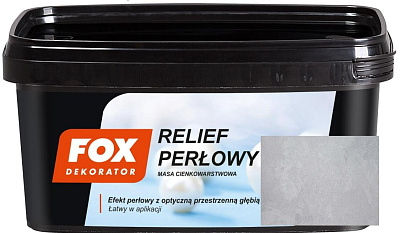  Acoperire decorativa RELIEF PERLOWY FOX - SILVER 1kg online magazin Super Ștefan