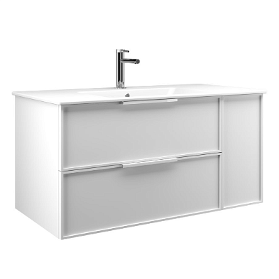 imagina Mobilier de baie ORKA Solid 100 White matt online magazin Super Ștefan