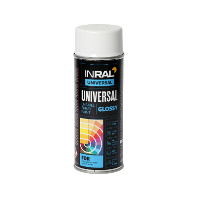  Vopsea InRAL UNIVERSAL alb lucios (RAL 9003), 400 ml online magazin Super Ștefan